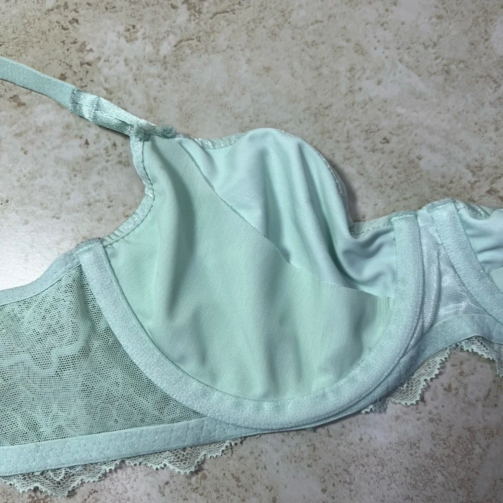Victoria's Secret Seafoam Shimmer Fairycore Unlined Underwire Bra – Size 34C